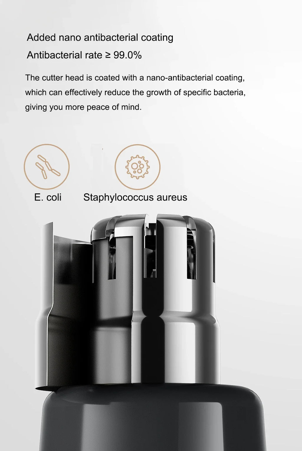Mijia Electric Nose Hair Trimmer Rechargeable Painless Ear Grooming Tool