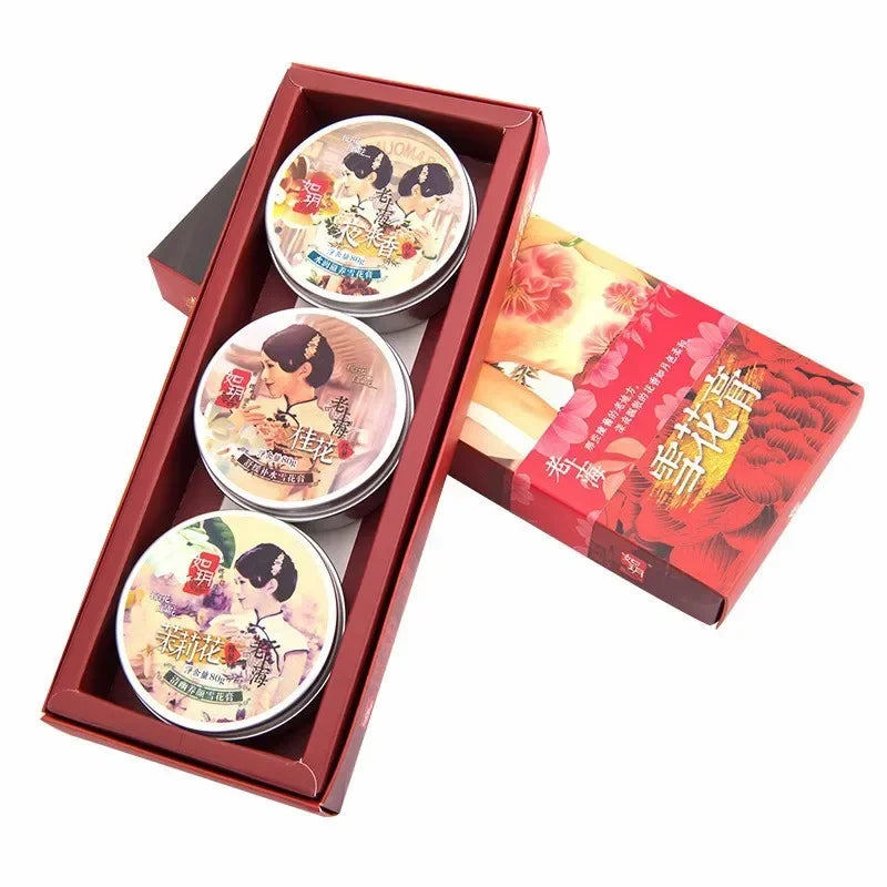 Ruyue Snow Cream 3 Piece Moisturizing Face Skincare Gift Set - 11