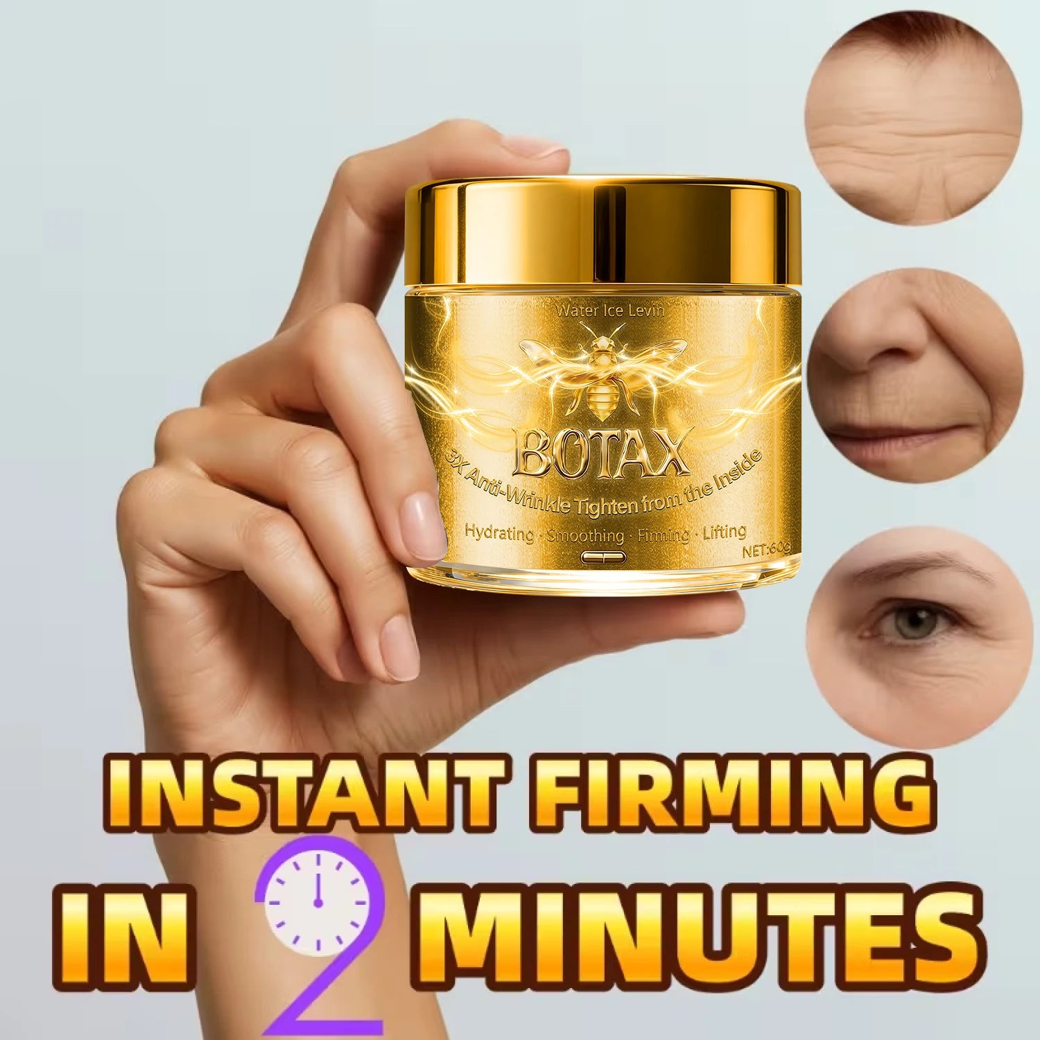 Bee Venom Anti Aging Face Cream Retinol Hyaluronic Acid Firming Moisturizer - 4