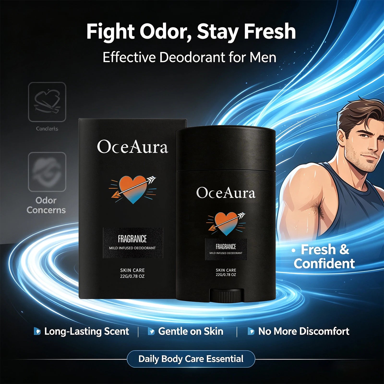 Long-Lasting Men's Deodorant Stick for Odor Control - 4