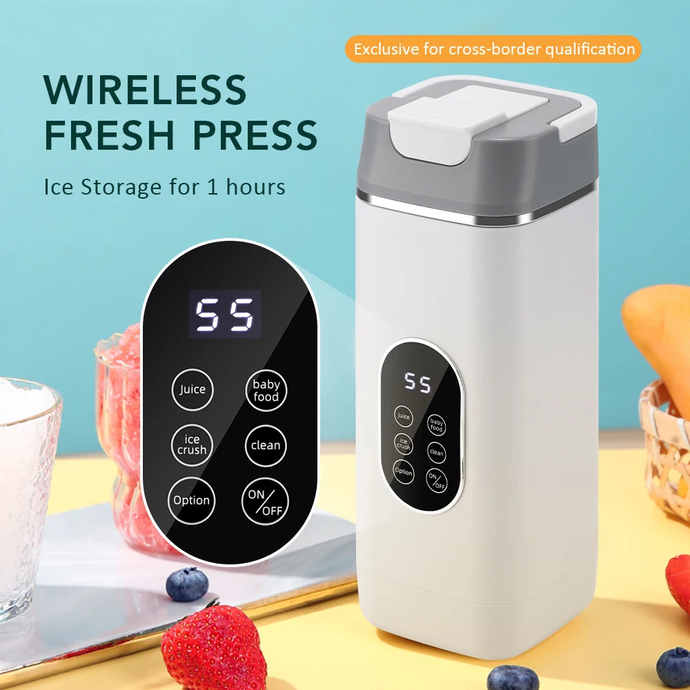 Portable Electric Blender Cup for Smoothies and Travel