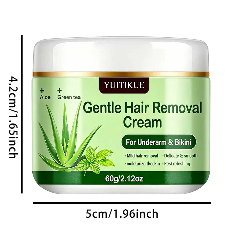 YUITIKUE Aloe Green Tea Hair Removal Cream Gentle Body Depilatory 60g - 16