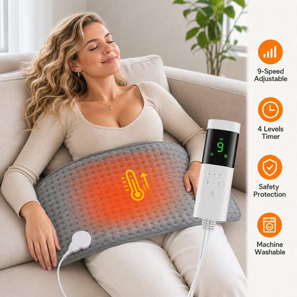 Electric Heating Pad for Back and Neck Pain Relief