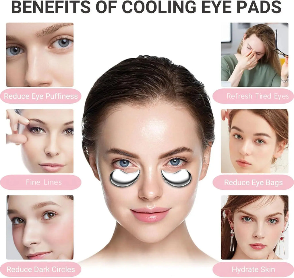 Stainless Steel Cooling Eye Pads for Puffiness and Dark Circles