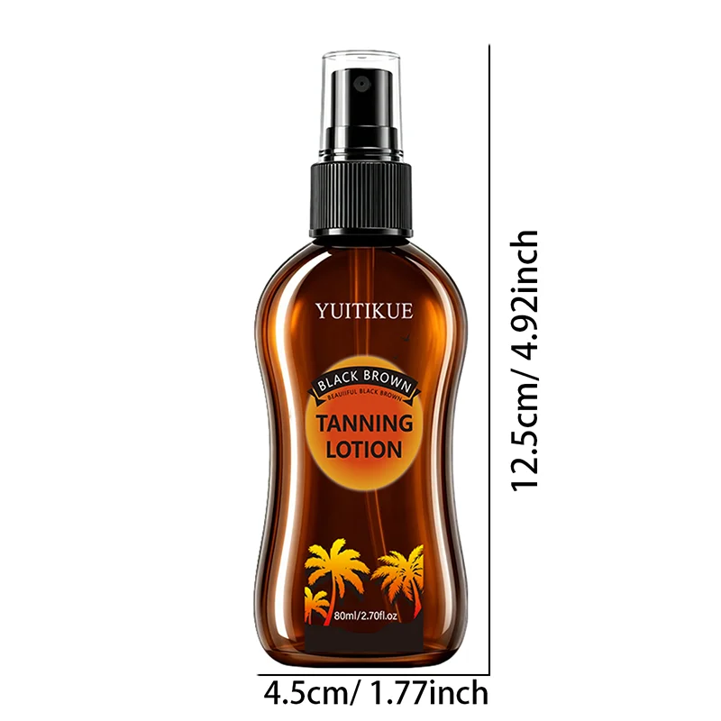 YUITIKUE Natural Sun Tanning Lotion Streak Free Body Bronzer Spray 80ml