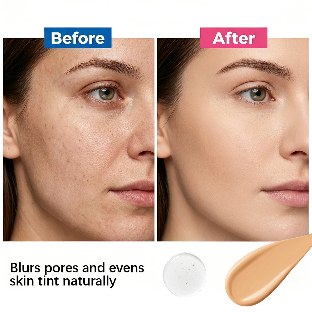 Liquid Foundation and Primer Makeup Set for Long-Lasting Coverage