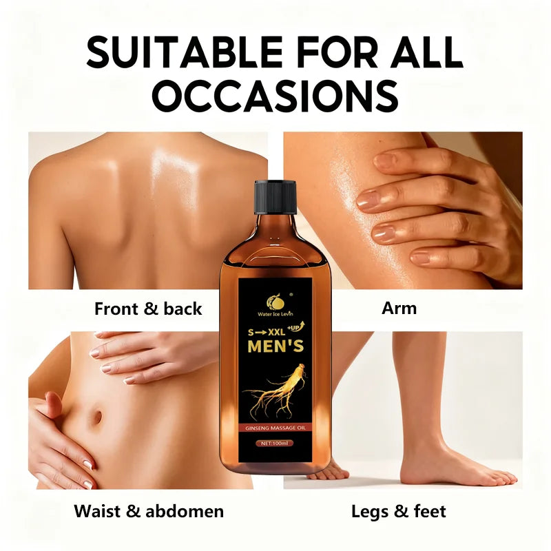 Water Ice Levin Men Ginseng Massage Oil Firming and Hydrating Body Cream - 4