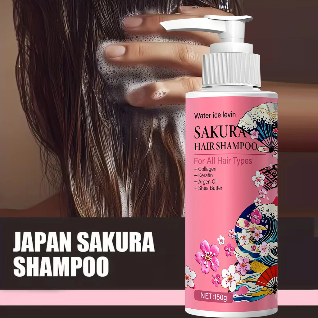 Sakura Hair Shampoo with Collagen Keratin Argan Oil and Shea Butter 150g