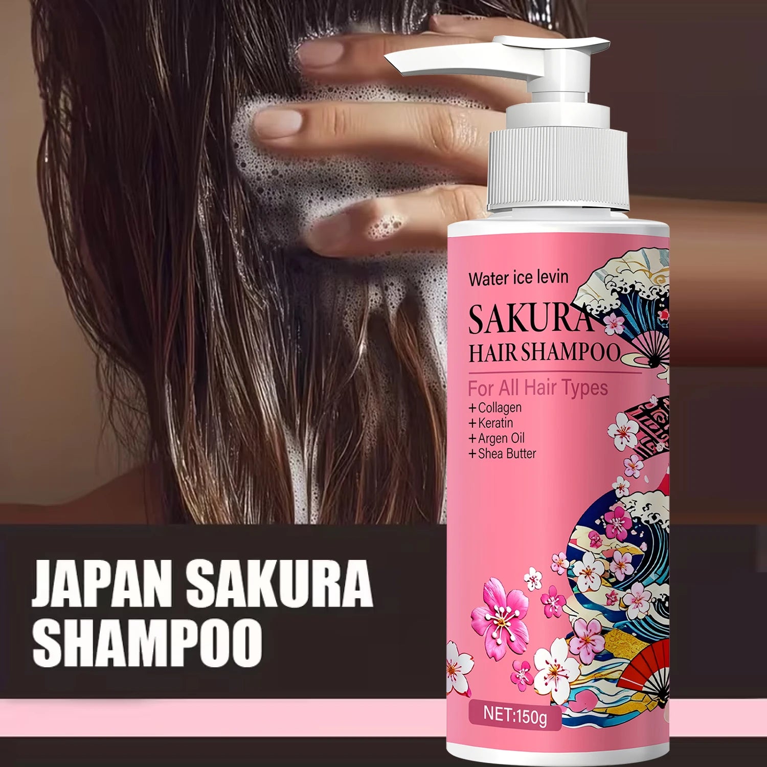 Sakura Hair Shampoo with Collagen Keratin Argan Oil and Shea Butter 150g