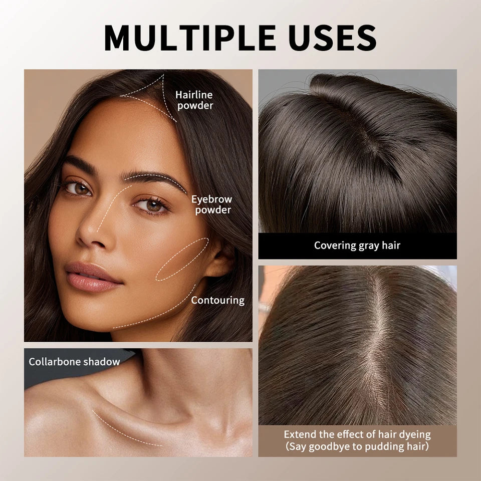 Instant Root Concealer Powder Palette for Gray Hair Coverage