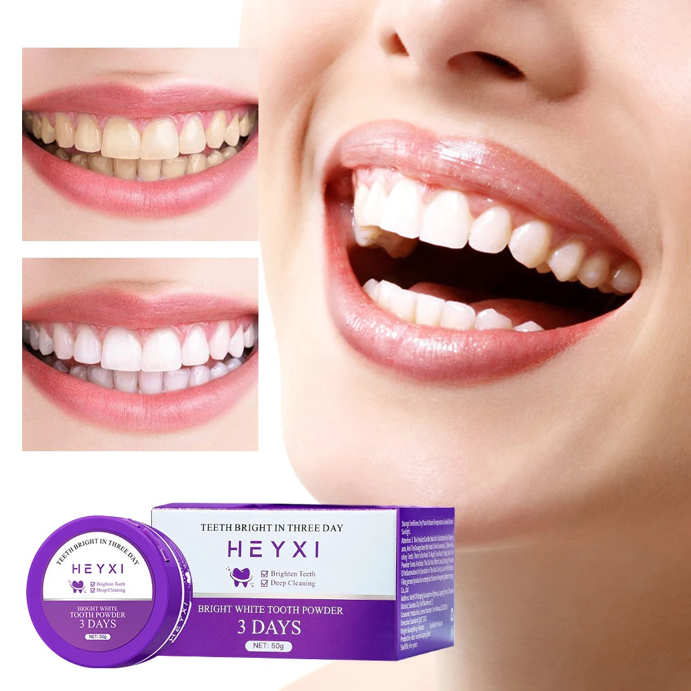 Heyxi Purple Tooth Powder Teeth Whitening and Deep Cleansing Formula