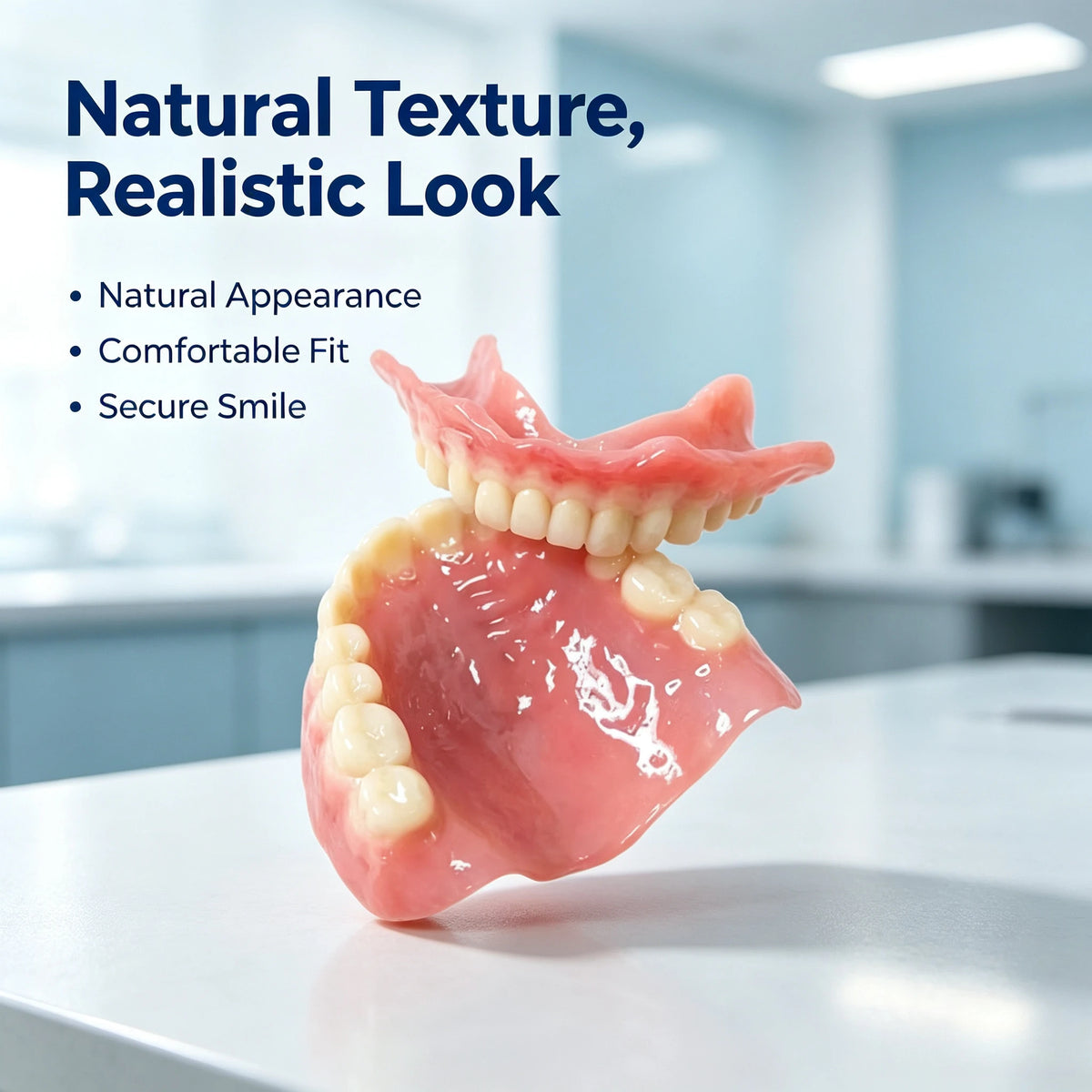 Realistic Temporary Denture Set for Comfortable Smile