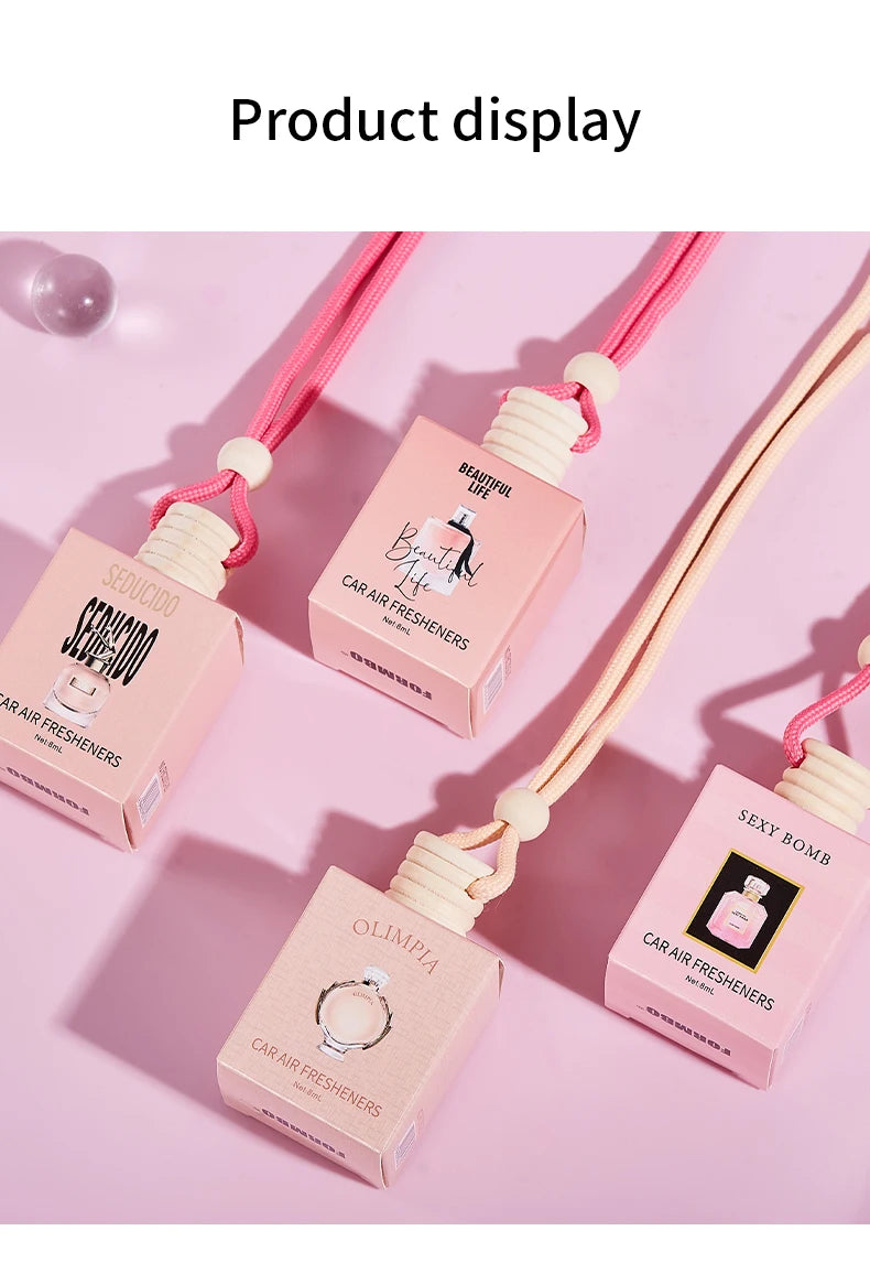 Car Air Freshener Hanging Perfume Diffuser Natural Flower Fragrance
