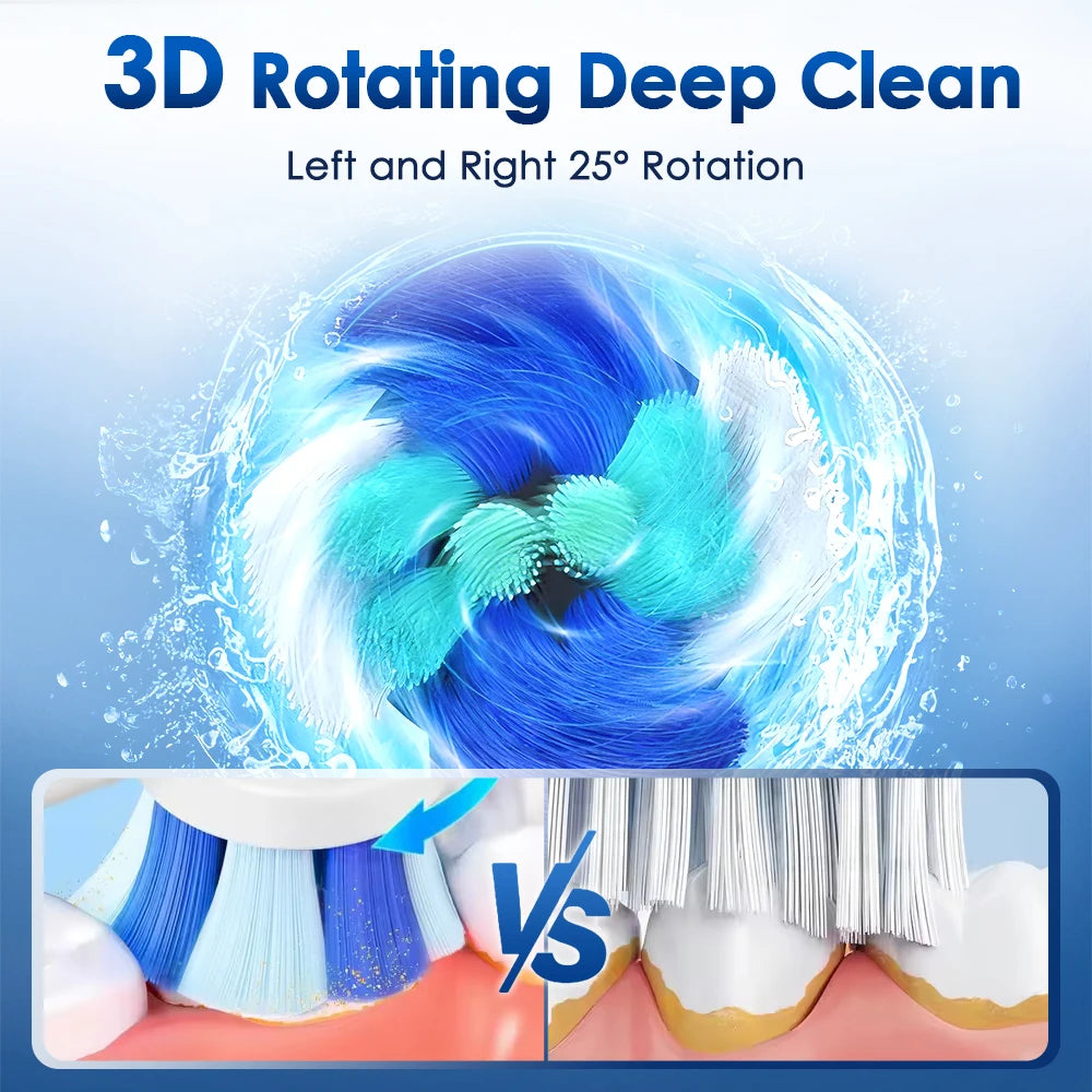 3D Rotating Rechargeable Electric Toothbrush for Adults - 2