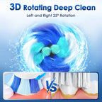 3D Rotating Rechargeable Electric Toothbrush for Adults