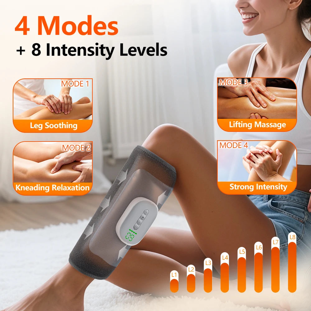 Cordless Heated Leg Massager with Air Compression - 2