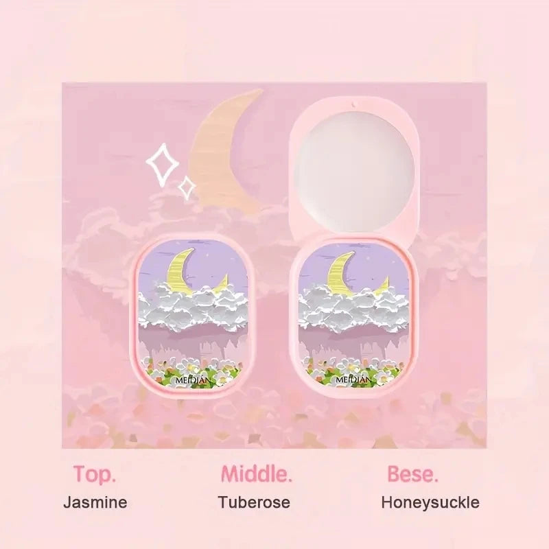 3pc Solid Floral Fragrance Cream Portable Perfume Balm Set