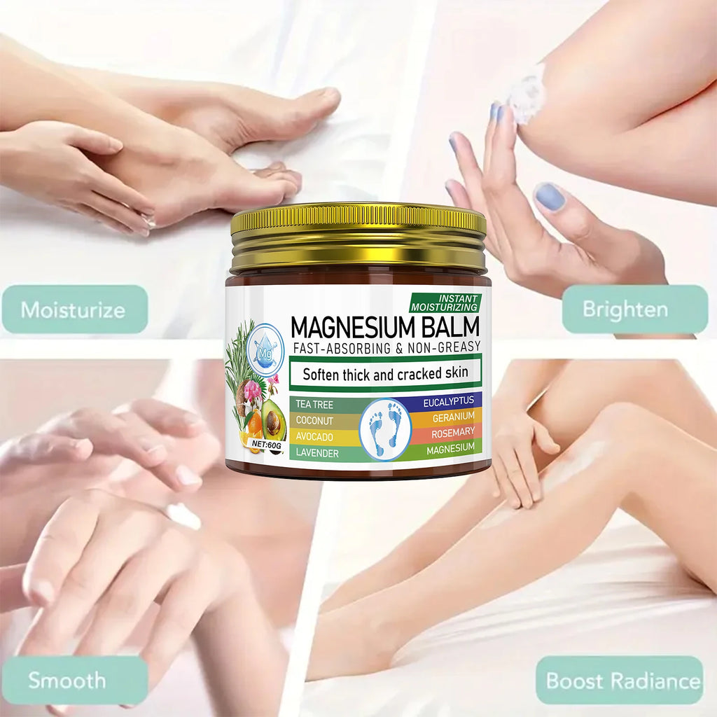 Magnesium Body Balm Fast Absorbing Cream for Dry Cracked Skin