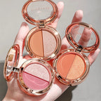 Minsheze Dual Color Eyeshadow Palette Waterproof Glitter Makeup