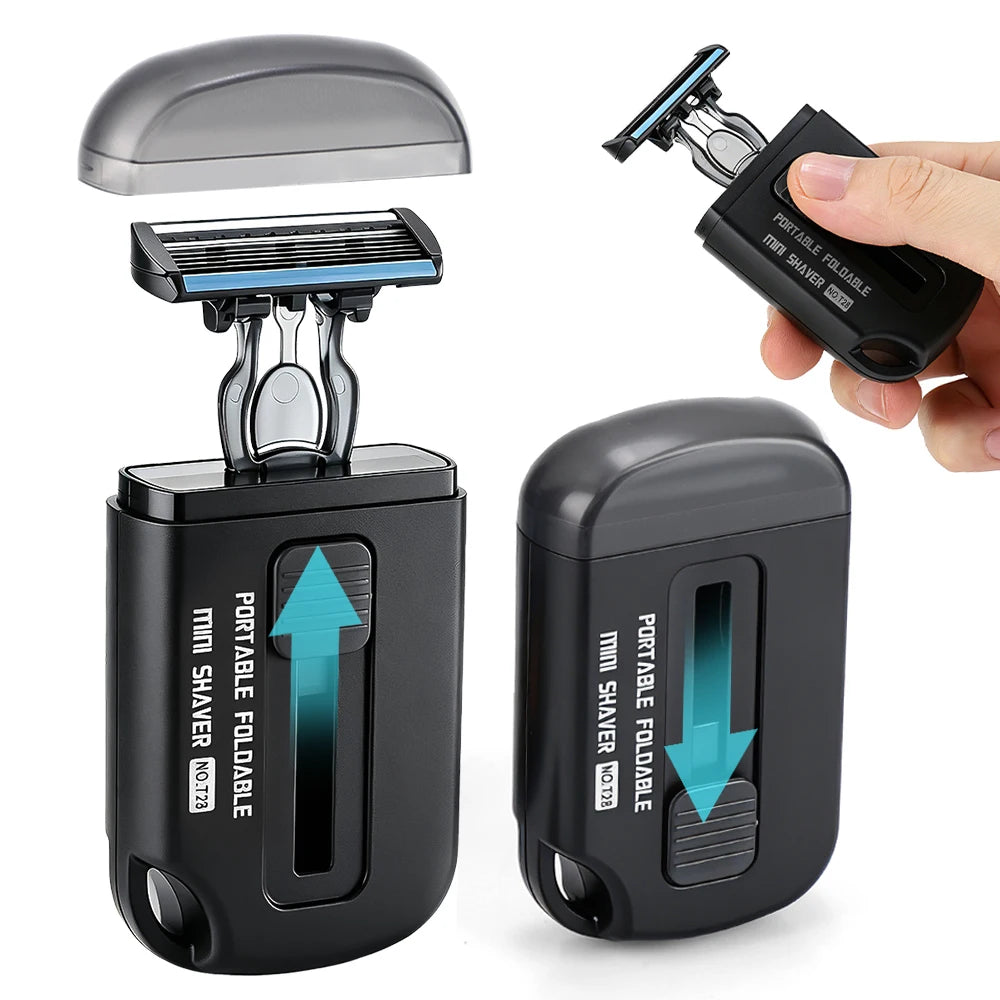 Portable Retractable Manual Shaver for Travel