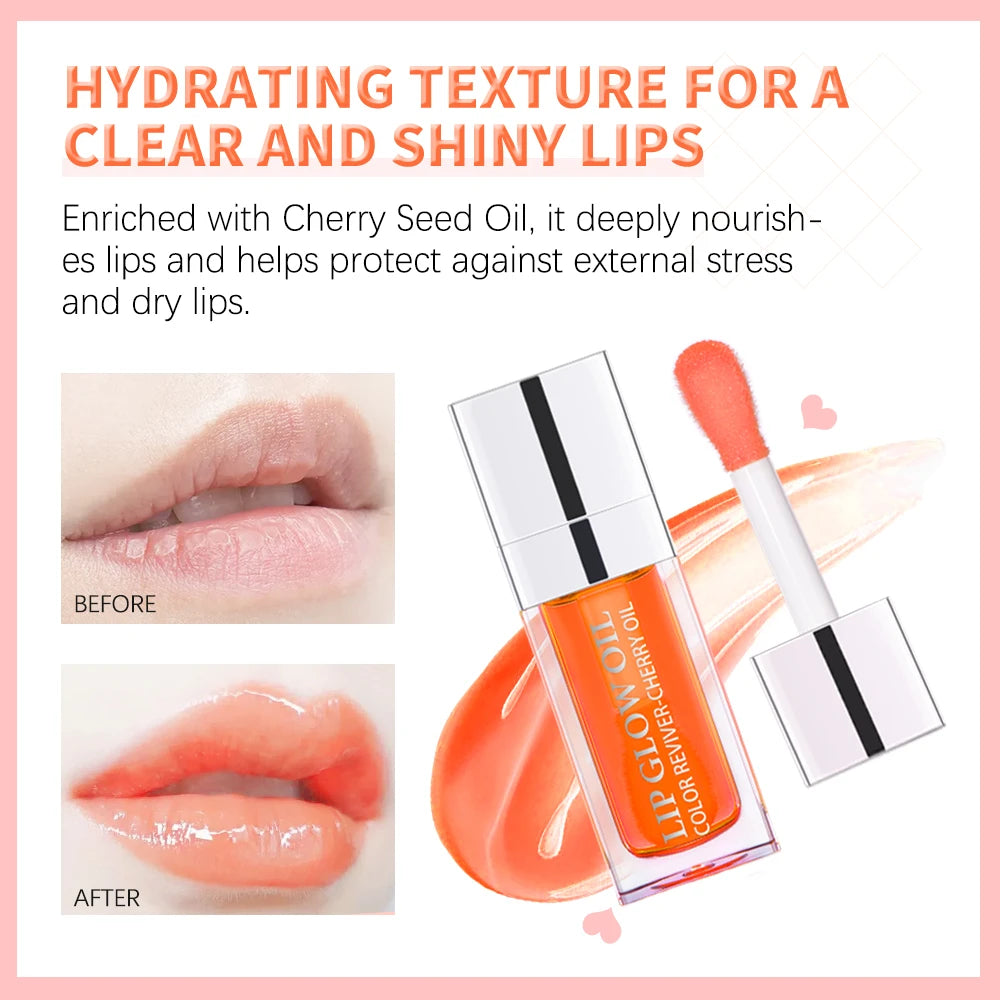 Hydrating Crystal Jelly Lip Glow Oil for Nourished Plump Lips