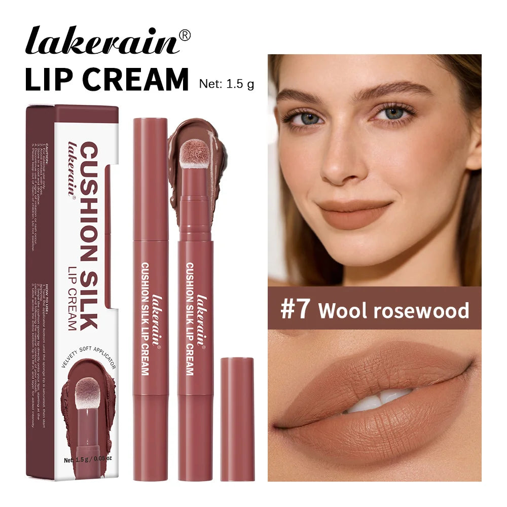 2-in-1 Velvet Lip Cream and Blush with Cushion Applicator