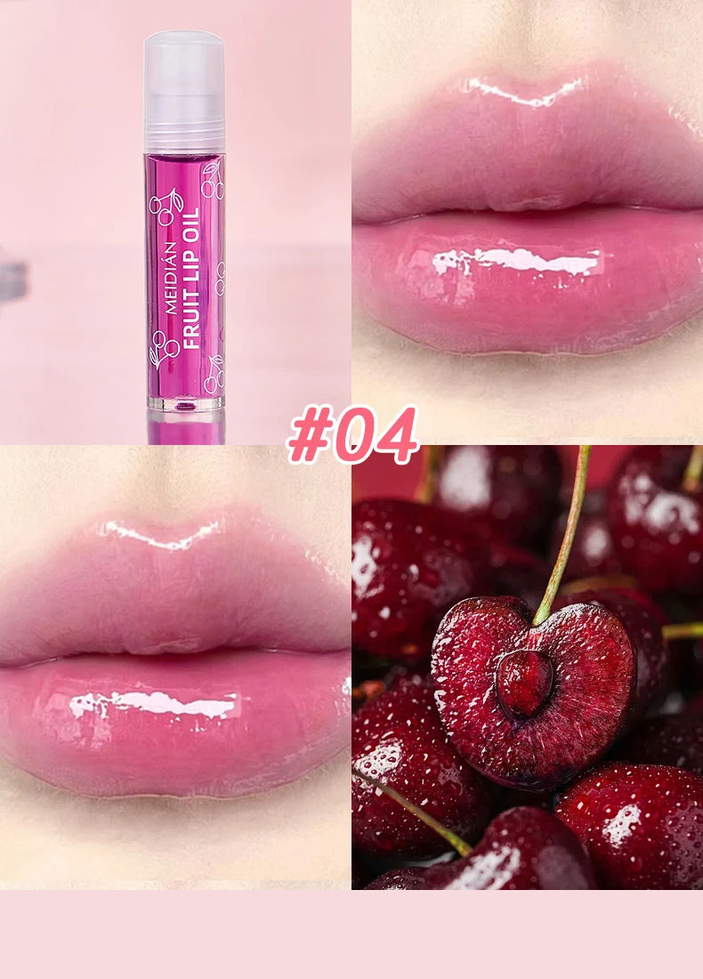 4 Piece Fruit Lip Oil Set Moisturizing Gloss for Dry Lips