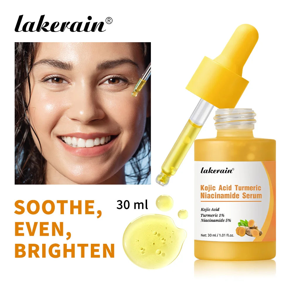 Brightening Kojic Acid and Turmeric Face Serum for Glowing Skin - 2