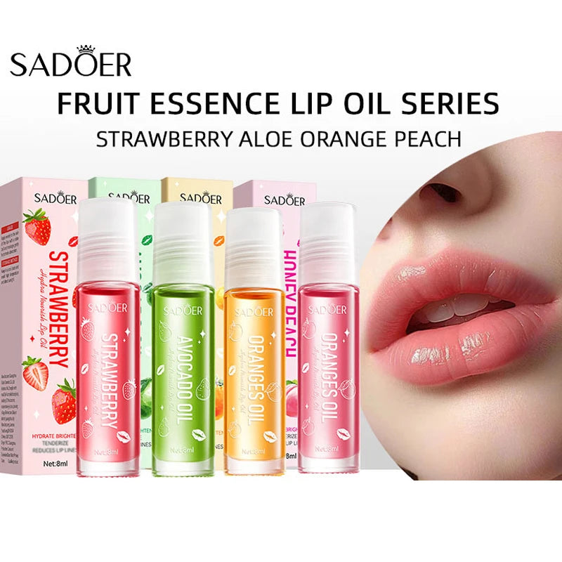 Sadoer Fruit Essence Lip Oil Moisturizing Lip Gloss Hydrating Care