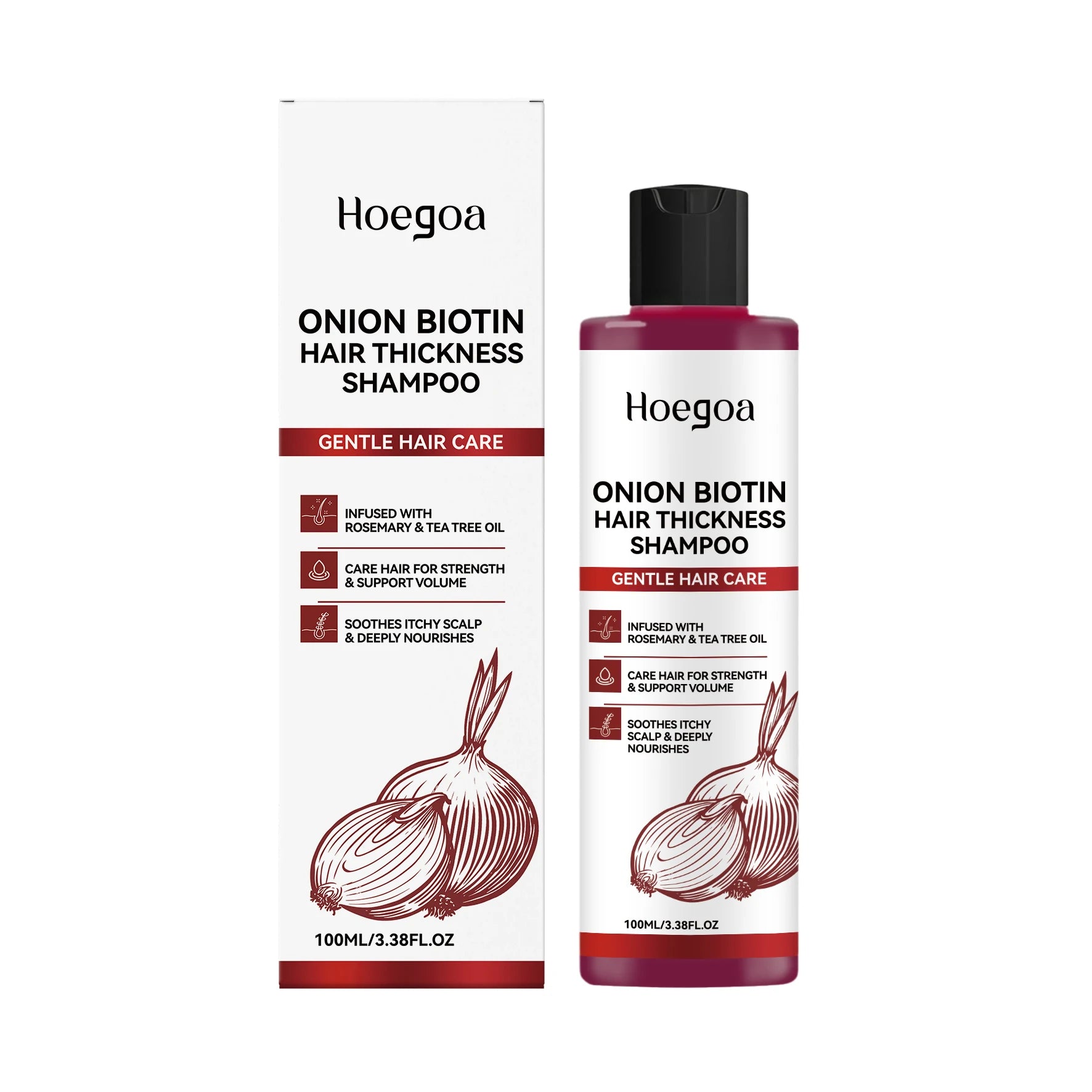 Onion Biotin Volumizing Shampoo for Hair Growth and Thickness - 20