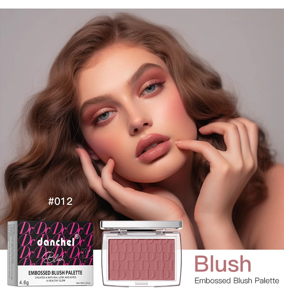Embossed Matte Blush Palette for Natural Cheek Color - 8