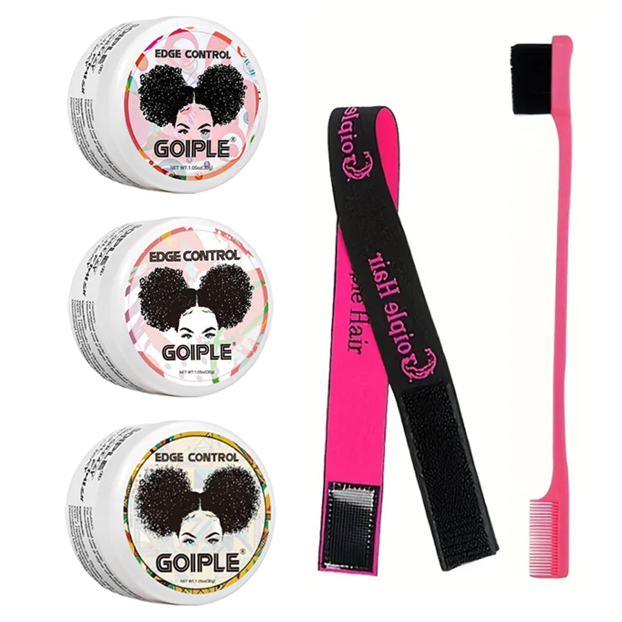 Goiple 3 Pack Edge Control Gel Hair Wax Styling and Finishing Set - 1