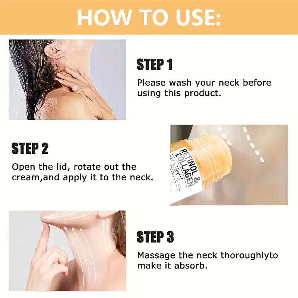 Retinol and Collagen Neck Cream Stick Hydrating Anti Aging Facial Balm - 6