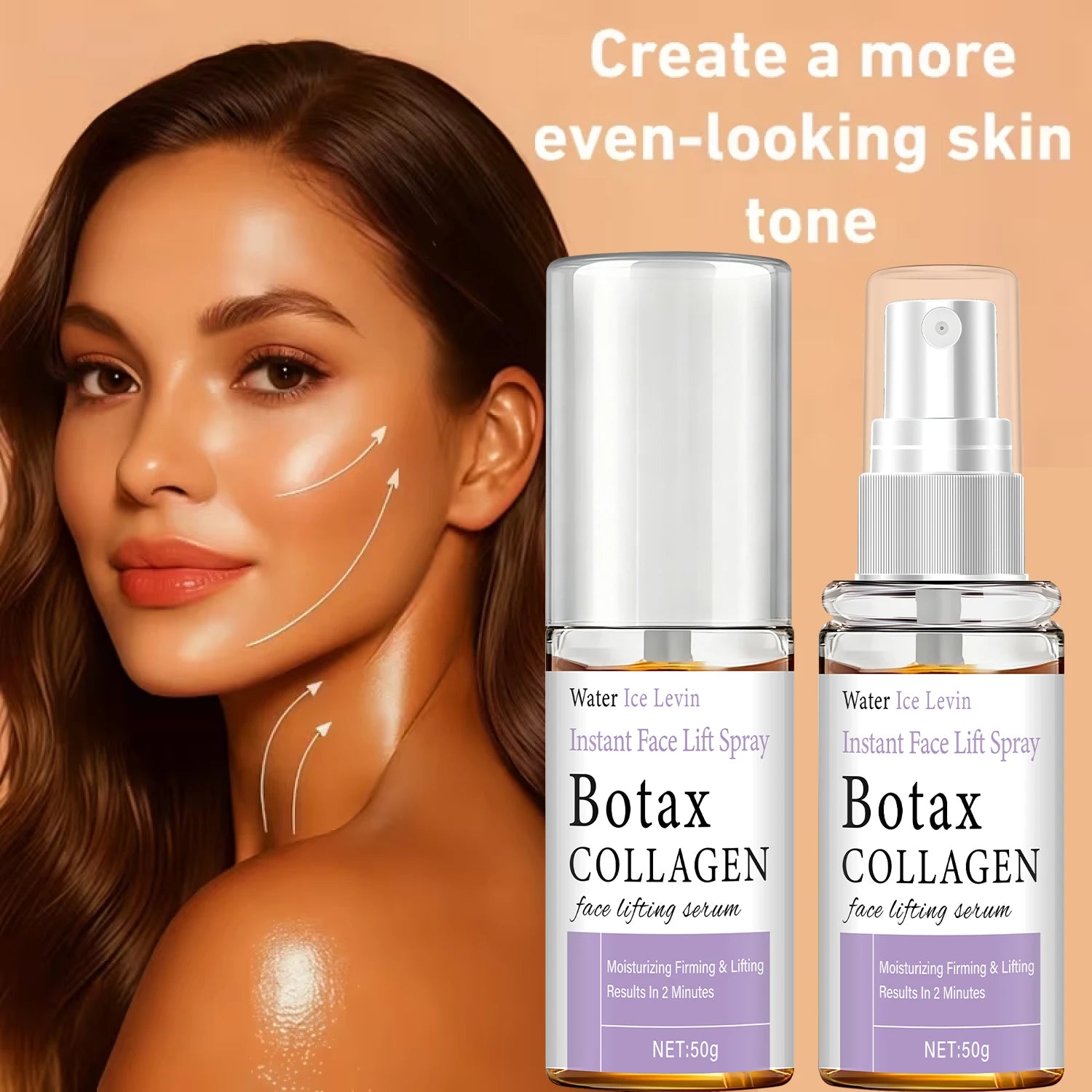 Instant Face Lift Spray Collagen Hyaluronic Acid Firming Serum 50g - 2