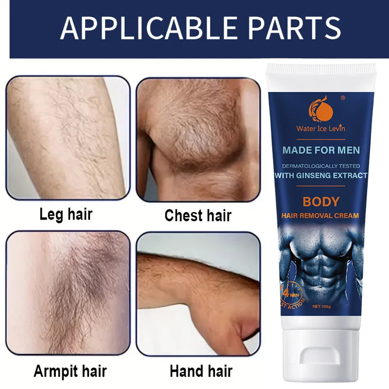 Water Ice Levin Painless Hair Removal Cream for Men and Women 100g