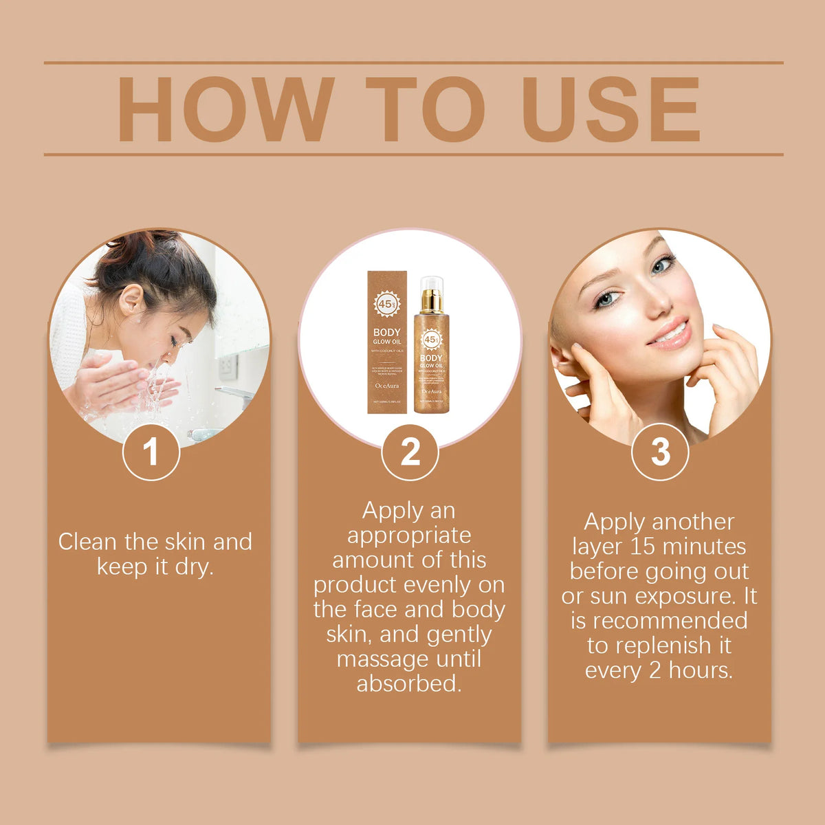 SPF 45 Coconut Glowing Body Oil Sun Protection