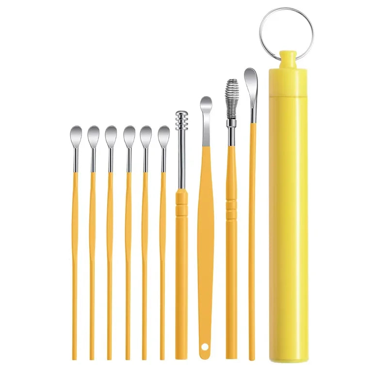 Stainless Steel Ear Wax Removal Tool Kit with Travel Case