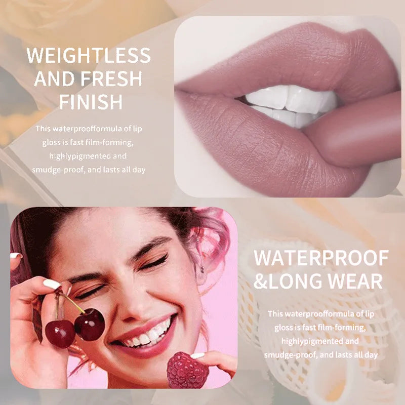 Matte Lipstick Long Lasting Waterproof Non Stick Cup Makeup