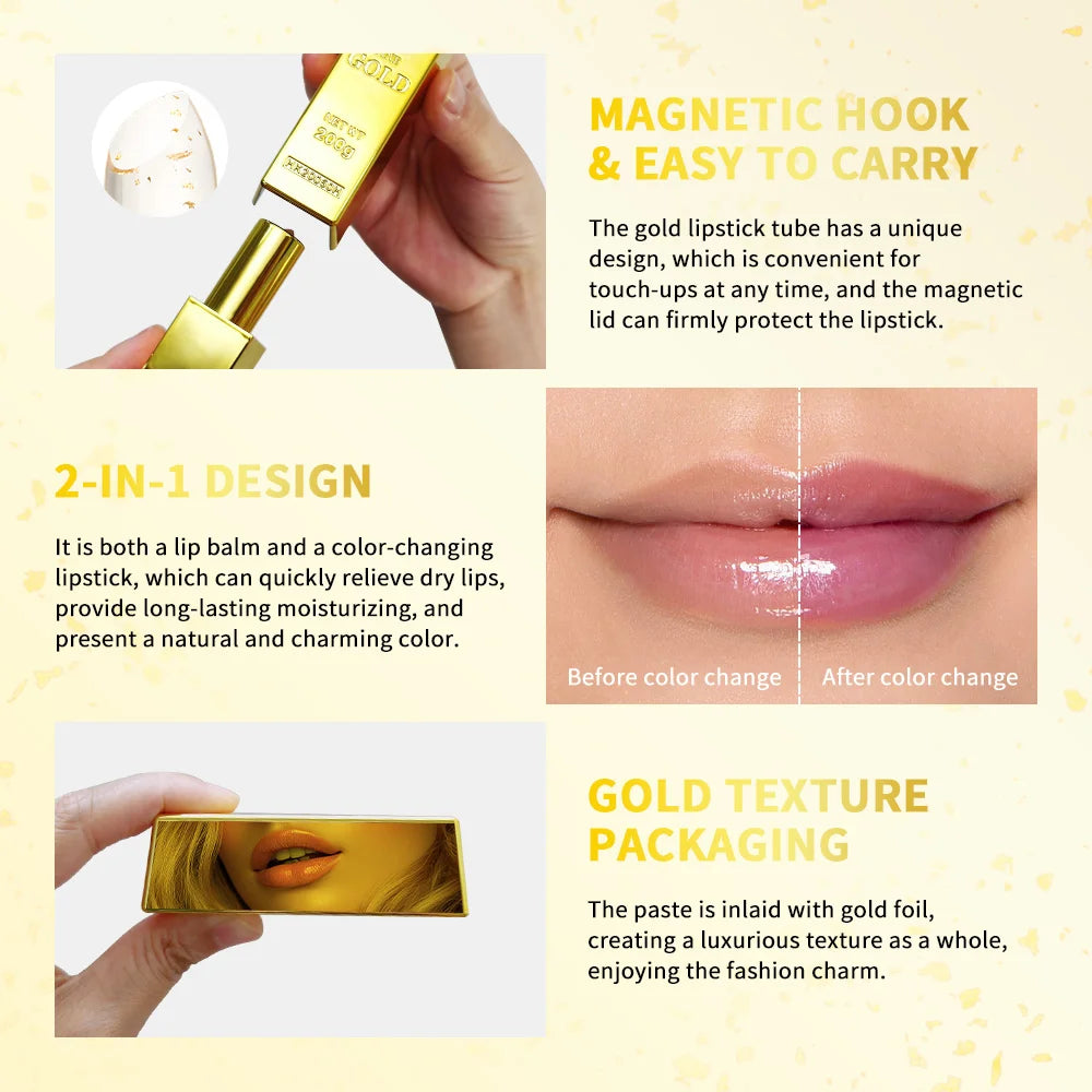 24K Gold Color Changing Moisturizing Lip Balm