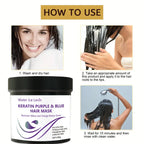 Keratin Purple and Blue Hair Mask for Removing Yellow and Orange Tones