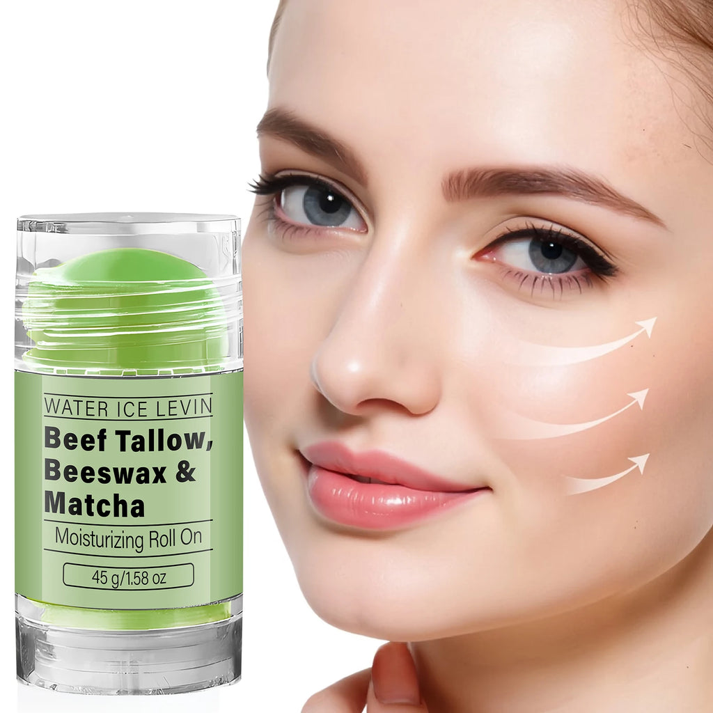Collagen Matcha Tallow Balm Moisturizing Beef Tallow Beeswax Stick