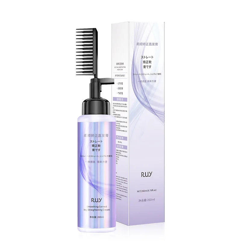 260ml RUY Hair Straightening Cream with Integrated Comb Applicator