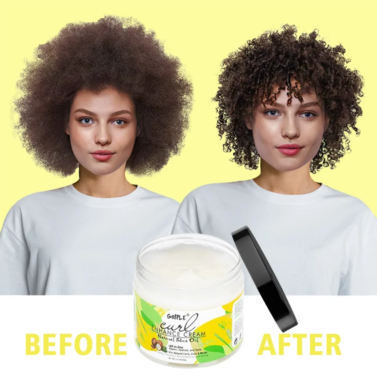 Goiple Shea Oil Curl Enhance Cream 100g Moisturizing Hair Styling Cream - 9