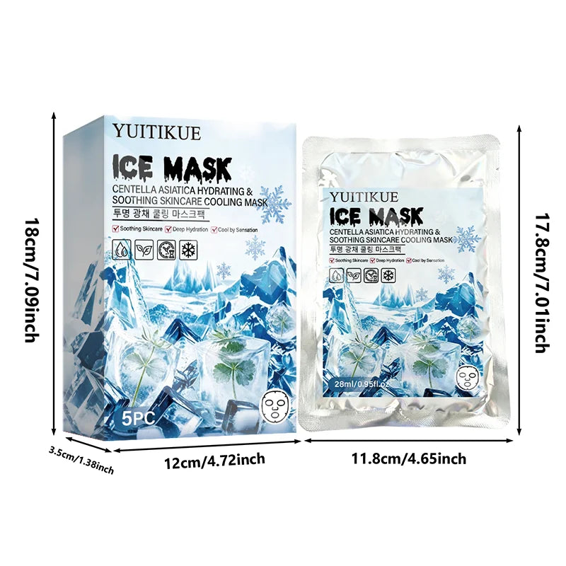 YUITIKUE Centella Asiatica Ice Mask Cooling Hydrating Face Sheet Mask - 14