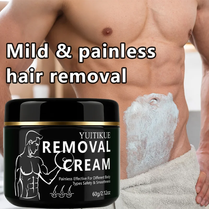 YUITIKUE Men's Hair Removal Cream - Painless Body Hair Remover
