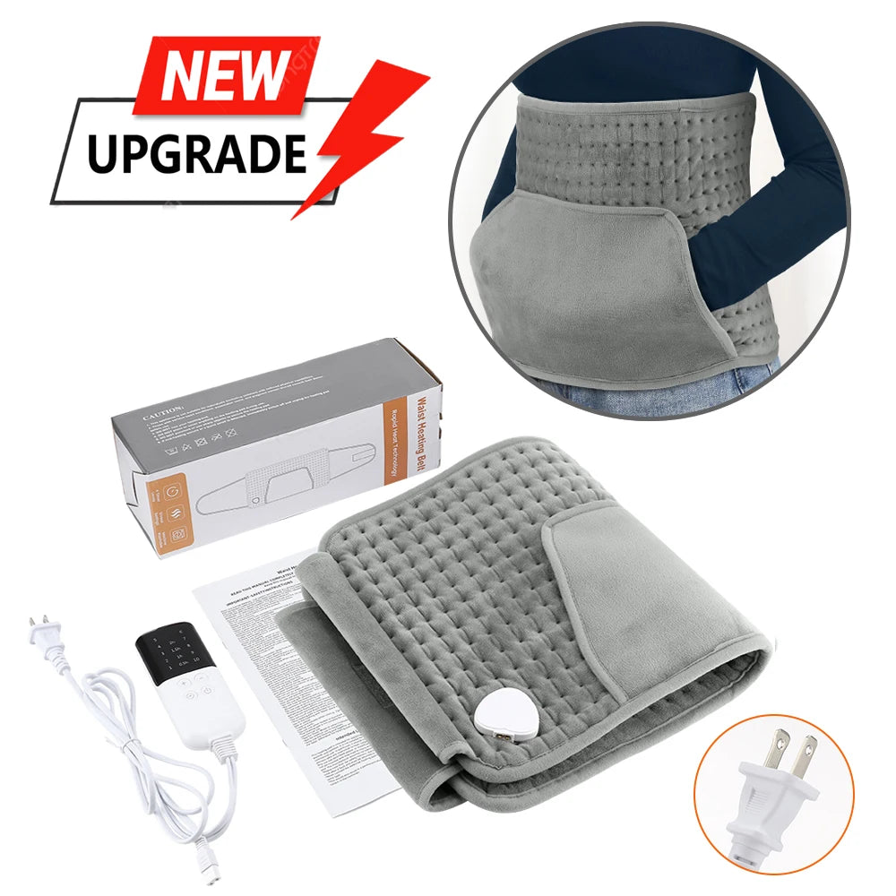 Electric Heating Waist Belt with Adjustable Temperature and Timer - 35