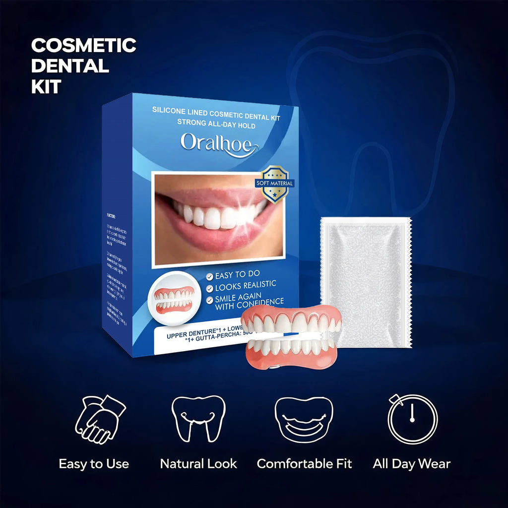 Comfort Fit Silicone Denture Set for Instant Smile Enhancement