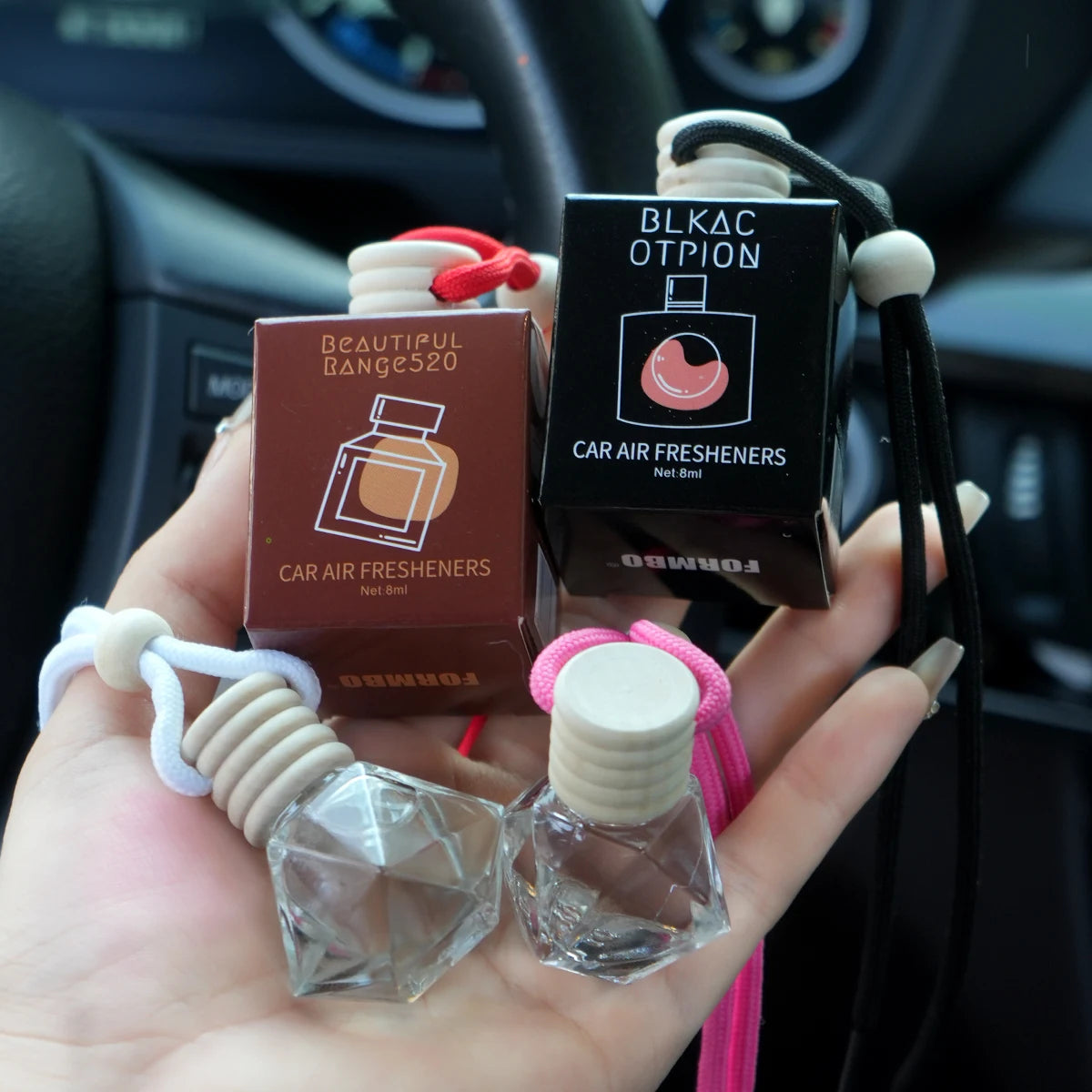 4 Pack Car Air Freshener Hanging Perfume Diffuser Odor Eliminator - 5