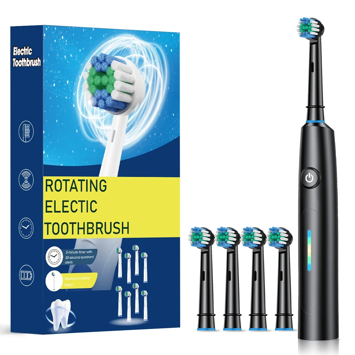 3D Rotating Rechargeable Electric Toothbrush for Adults - 15