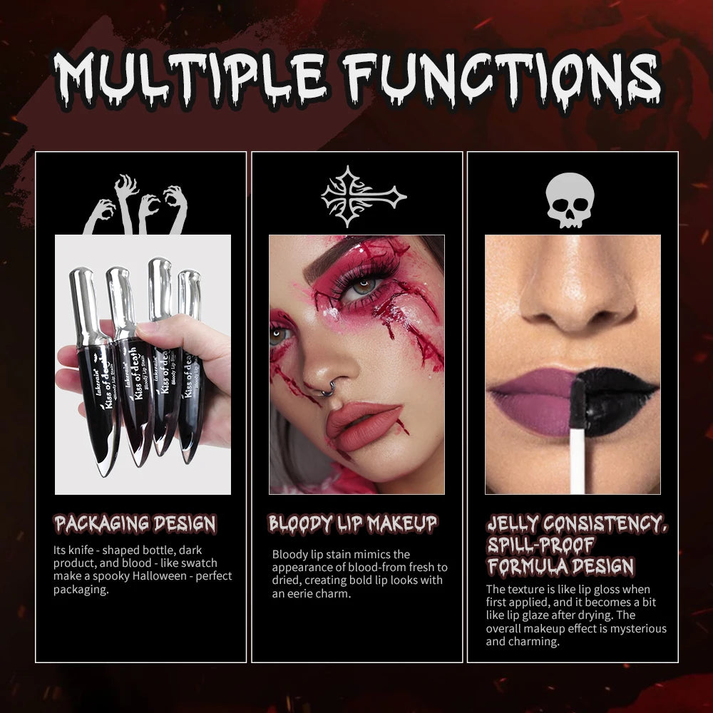 Bloody Matte Lip Stain for Halloween and Theatrical Makeup